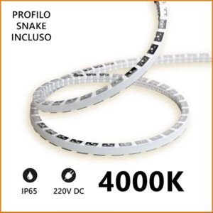 Striscia LED Snake Flex 5m IP65 230V 4000K 11W/m